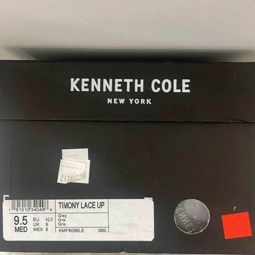 Kenneth Cole New York Men's Timony Leather Oxfords - Grey Size 9.5